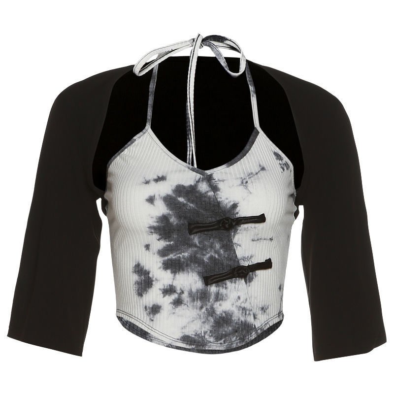 #Sisjuly# Rompi Sablon Tinta Wanita Selempang Wanita Selendang Tabir Surya Ramping Set Dua potong