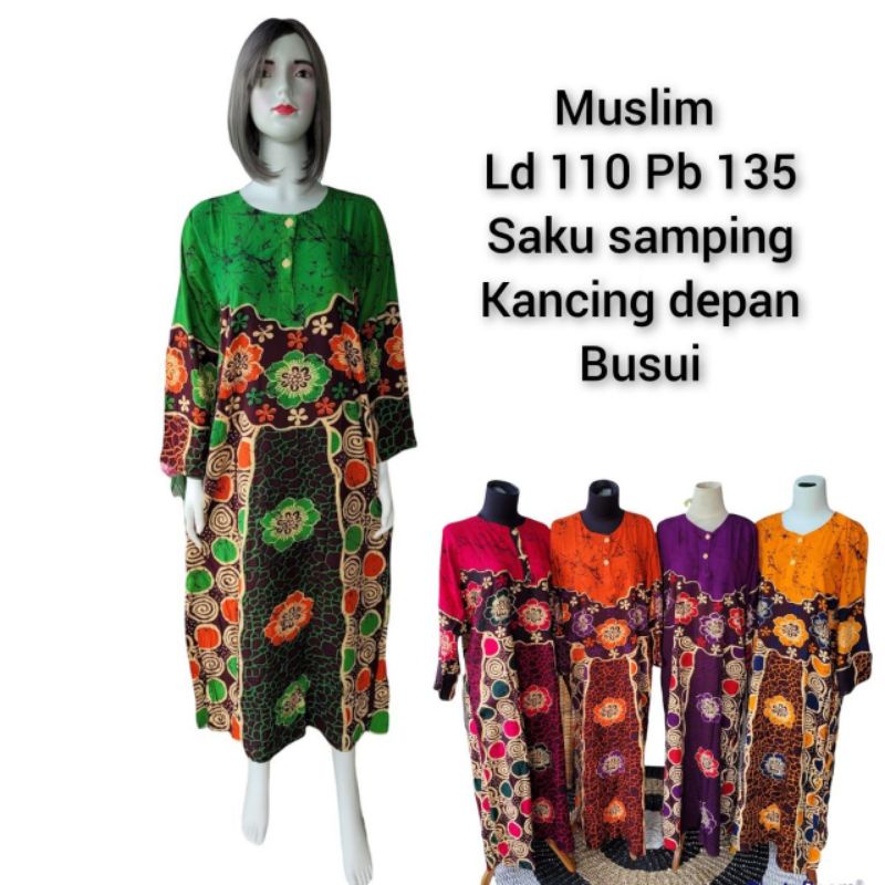 Daster Muslim/longdres/lengan panjang premium