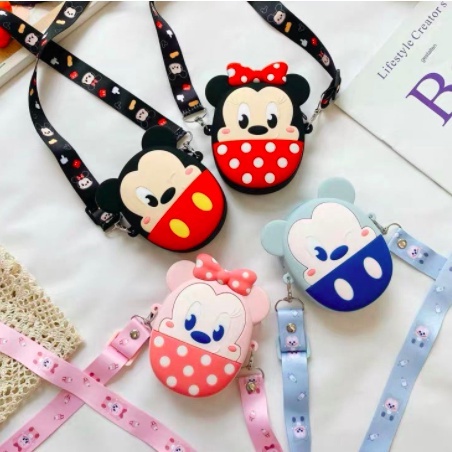 Amadela Story - Tas Selempang Anak Jelly Rubber Karakter Import Tas Lucu Anak Coin Purse Tas Koin