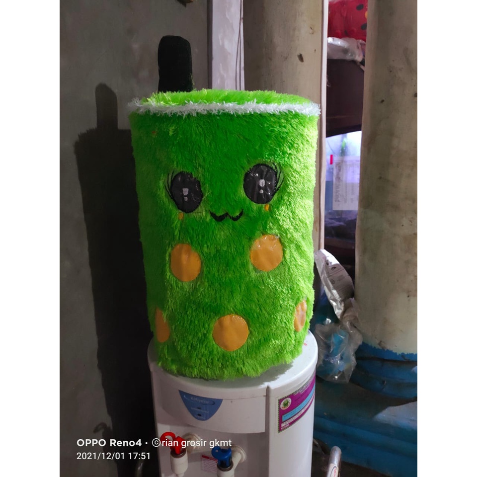 Sarung galon Boba milk/ sarung galon Boba bulu raspur MURAH RAPIH BAGUS, BISA COD