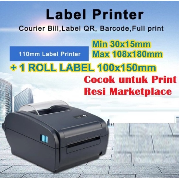 

Paket Printer Label BLUETOOTH ZJ9210 + Kertas LABEL 100X150mm