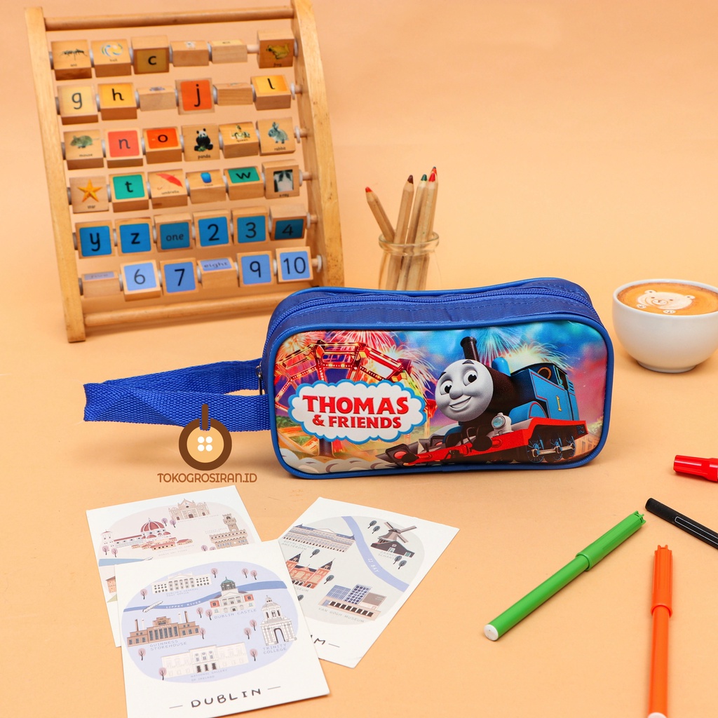 TOKOGROSIRAN.ID - KOTAK PENSIL ANAK COWOK THOMAS FRIENDS PENCIL CASE PREMIUM MURAH