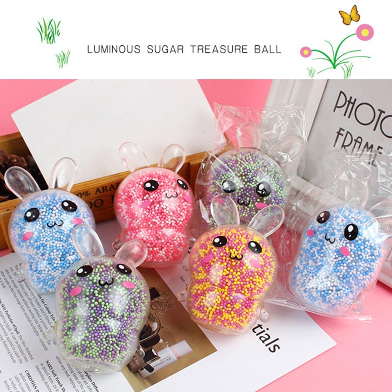 Mary Stress Hand Squeezeable Glowing Bunny Untuk Anak Laki-Laki Perempuan Sensory Fidget Gift