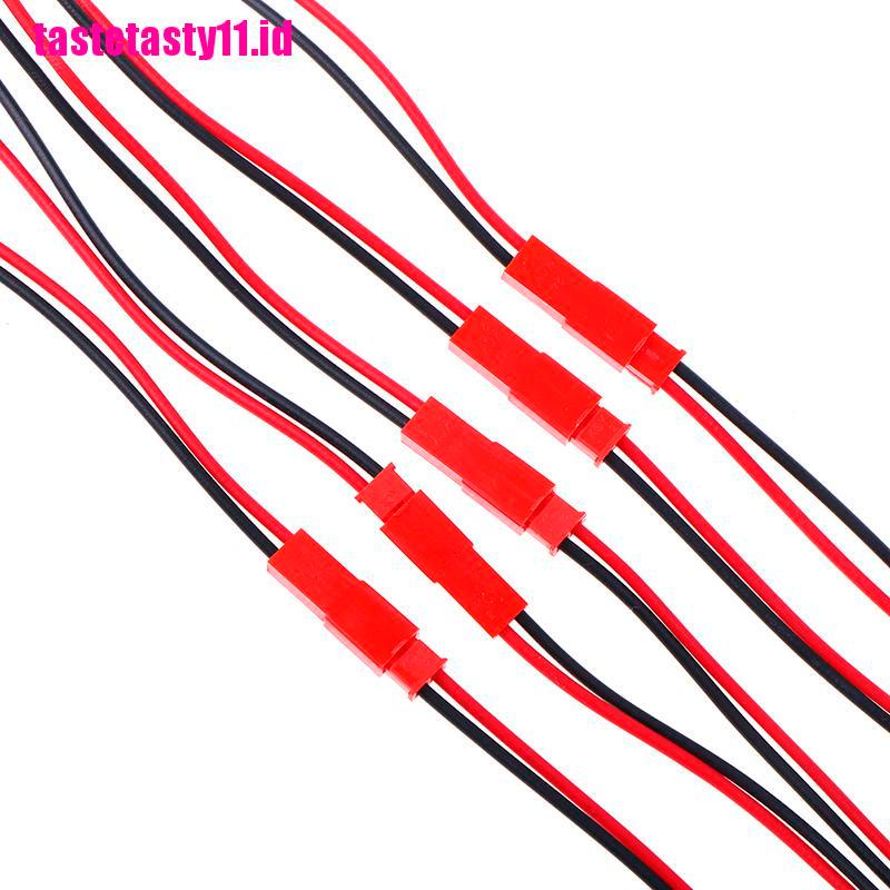 20 Pcs Konektor 2 Pin male female jst plug Kabel 22 awg wire Untuk rc