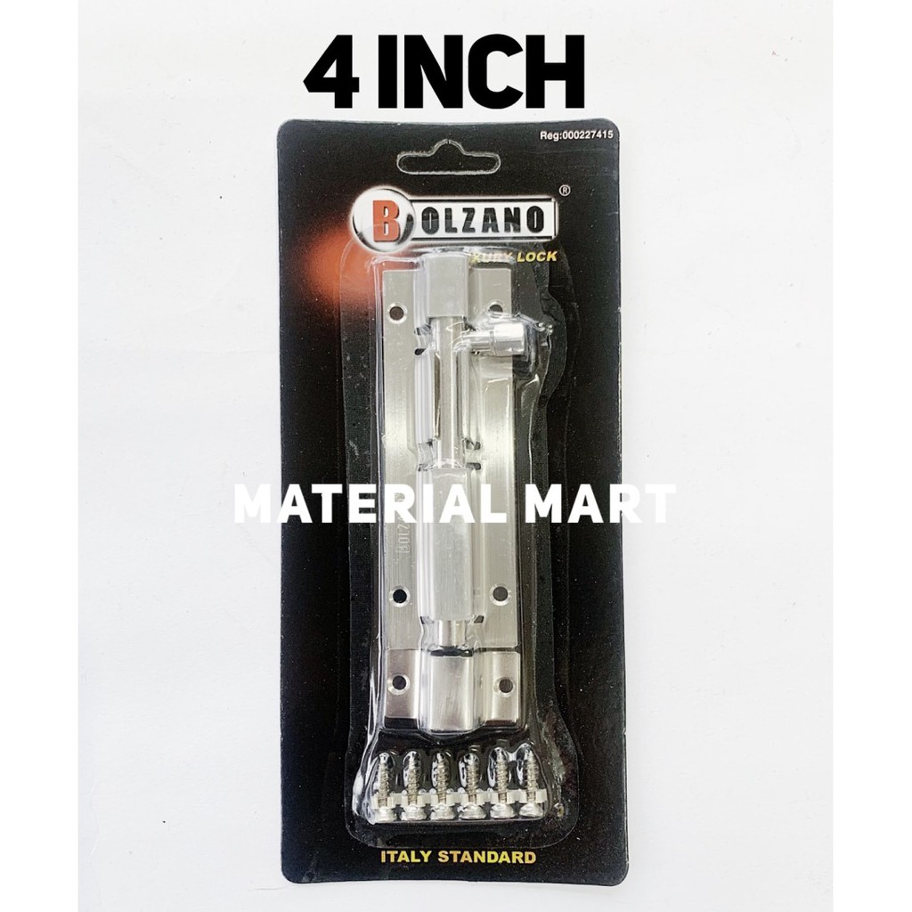 Grendel Slot Pintu Stainless 4 Inch | Selot Kunci Pintu 6 Inch Murah | Material Mart