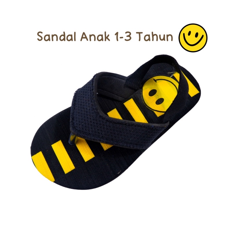 Sepatu Sendal Jepit Anak Laki Laki Perempuan Bayi Balita Sepatu Sendal Anak Bayi Cowok Cewek Smile