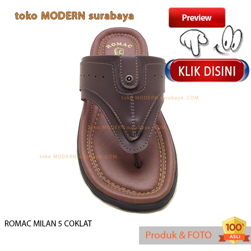 ROMAC MILAN 5 COKLAT sandal pria sandal jepit flat casual