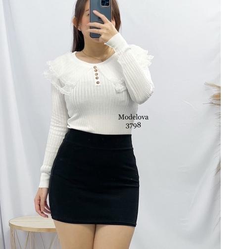 ✫ MDLV ~ BM 3798 LENGAN PANJANG ANDRIANA KNIT TOP //ATASAN RAJUT LENGAN PANJANG IMPORT ➶
