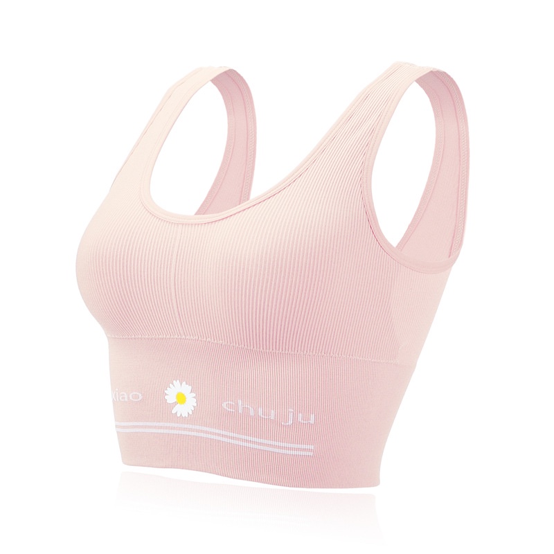 FYGALERYSURABAYA  BRA532 Bra Tanpa Kawat Pakaian Dalam Wanita Polos Motif Bunga Tali Tanktop Crop Bra Olahraga Sportbra Gym