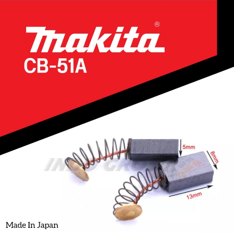 MAKITA CB 51A Carbon Brush Arang Spul Bostel Mesin Bor 13MM 16MM Jigsaw Planer Profil Router Hammer Drill