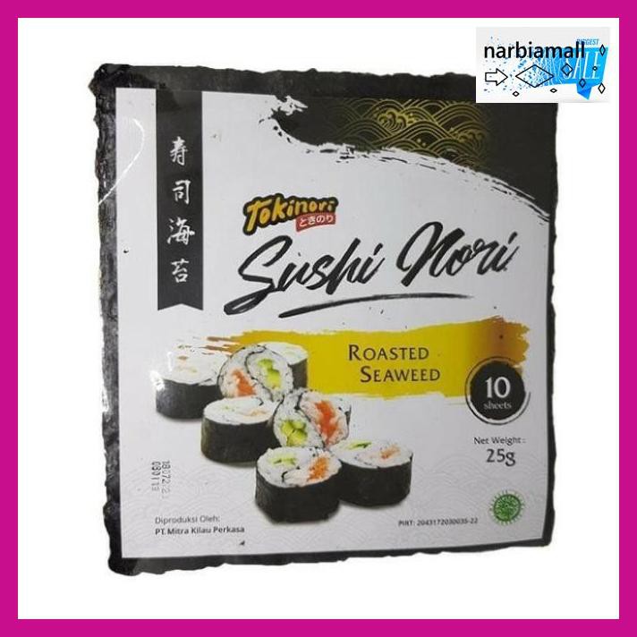 

U8Tyuj7- Nori Tokinori Sushi Nori 10 Lembar Roasted Seaweed Rumput Laut Panggng E4Wr46-