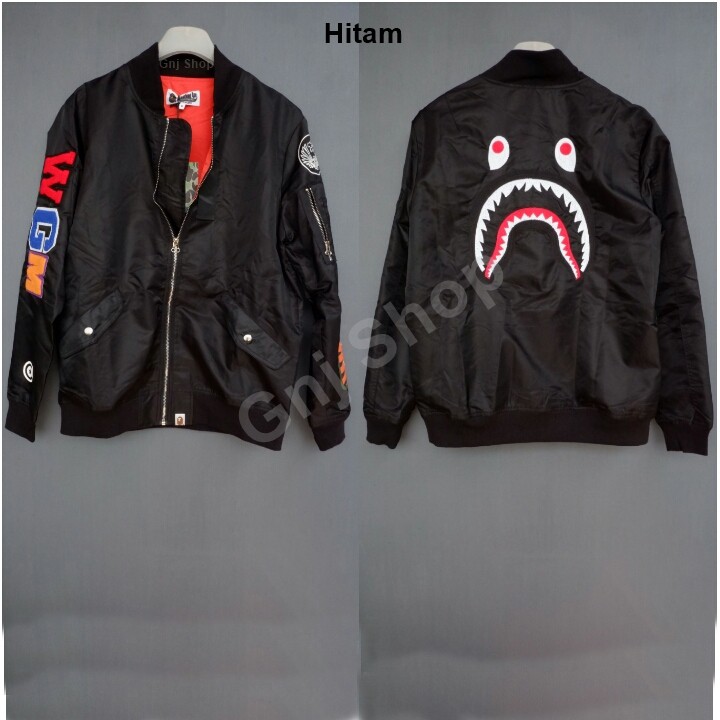 Jaket Bomber BAPE A BATHING APE Shark Quality Mirror 1:1 Unisex