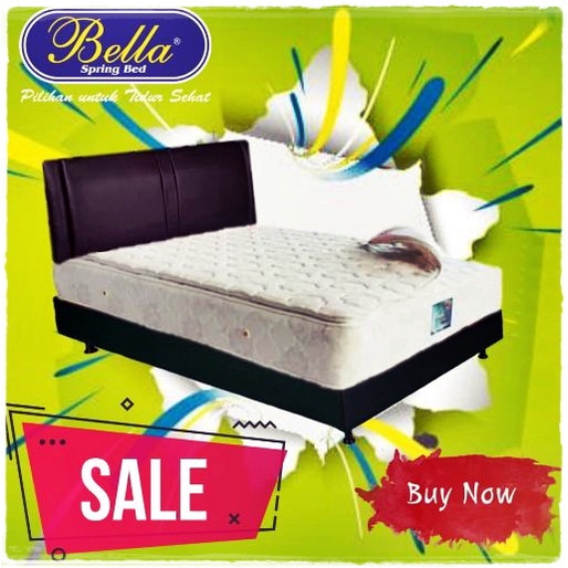 Springbed Bella Paseo Set Bedset Plushtop Multibed Divan Box Boxy Matras Kasur Spring Bed Sandaran C