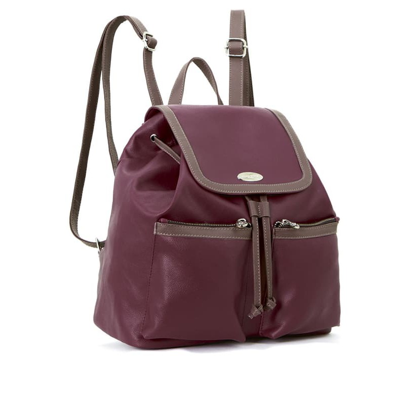 TAS RANSEL WANITA SOPHIE MARTIN BACKPACK KULIT MAROON MALOE T4641M2 A