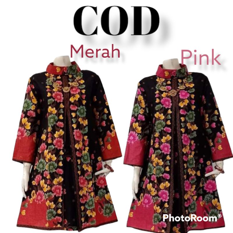 Tunik Batik Wanita Modern Jumbo Kekinian Fashion Muslim Wanita /Batik Tunik