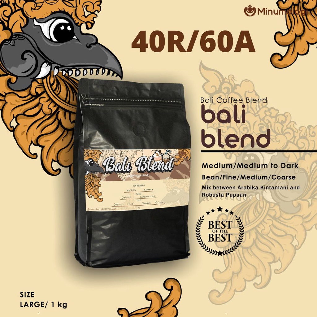 

Bali House Blend Espresso Es Kopi Susu 40 Robusta 60 Arabika Bali 1kg