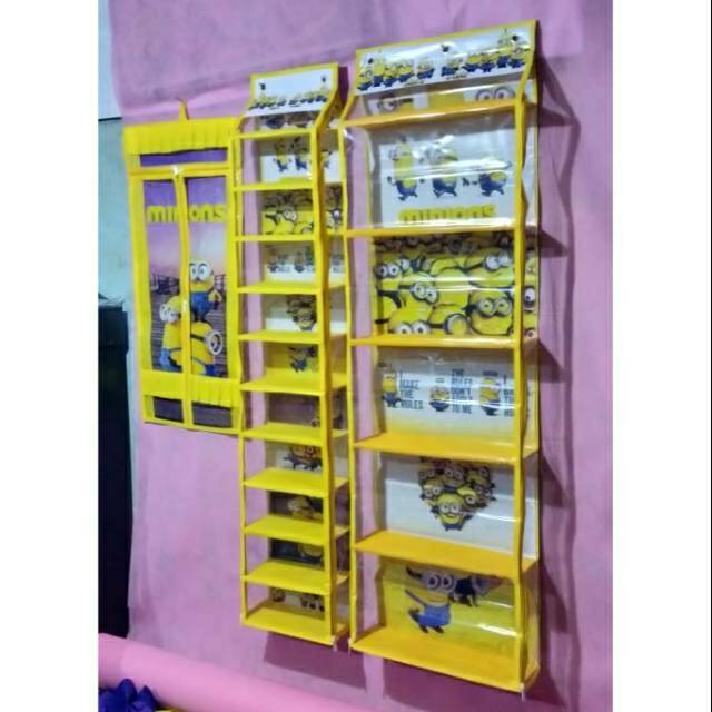 Set rak gantung 3in1 karakter rak tas rak sepatu Rak Set rak gantung 3in1 karakter rak tas rak sepatu Rak