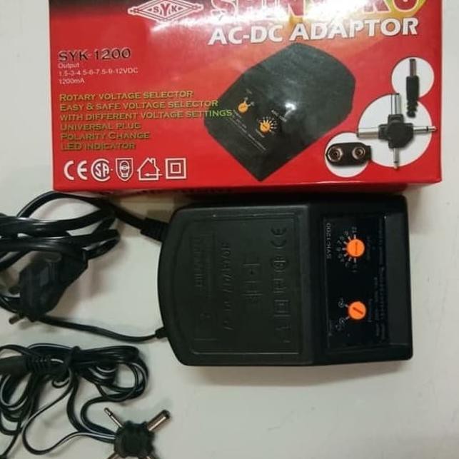 ADAPTOR AC DC SHINYOKU 1200mA SYK 1200M
