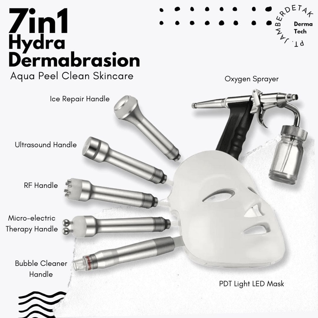 6in1 aqua dermabrasi dermabrasion hydra 6in1 ultrasound oxy spray radio frequency penyedot komedo