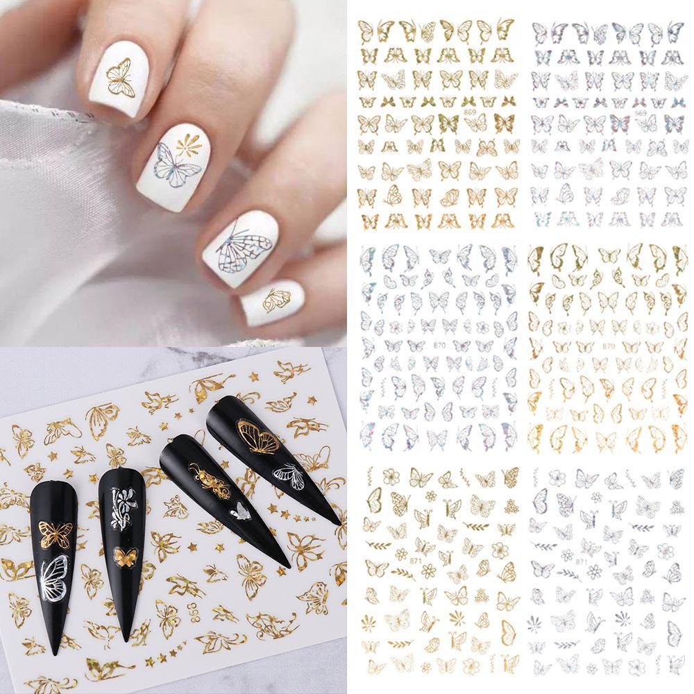 Suyo Stiker Kuku Emas Perak DIY Nail Art Transfer Foils Nail Art Dekorasi Perekat Hologram