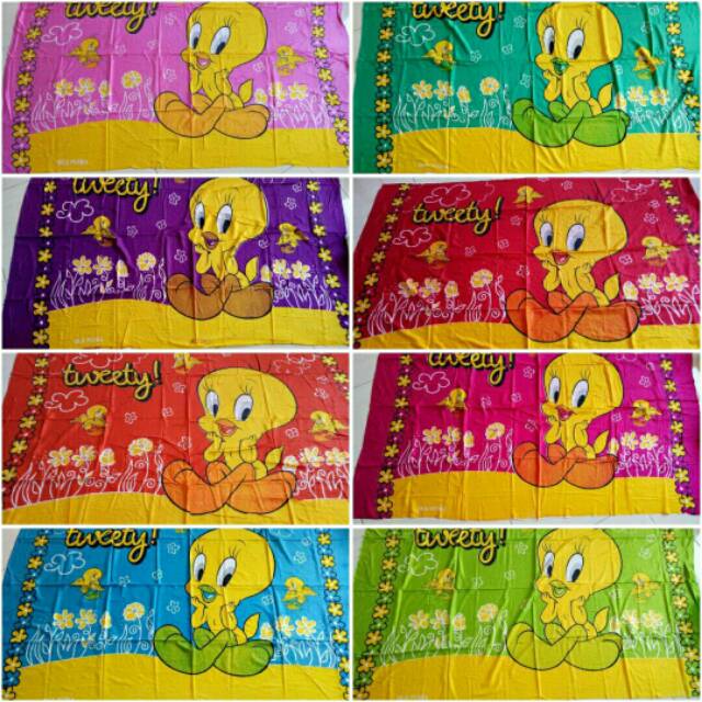 Kain bali karakter tweety/selimut baby/kain pantai bali