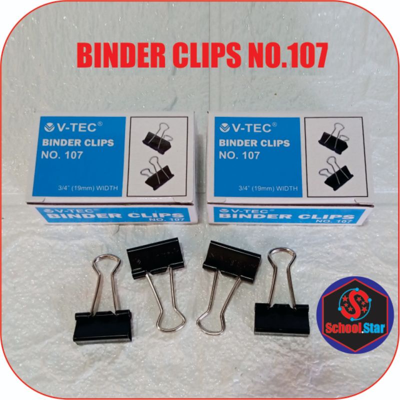 

BINDER CLIP NO 107 V-TEC / PENJEPIT DOCUMENT DAN KERTAS