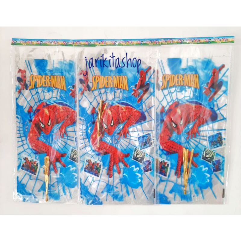 

PLASTIK BINGKISAN SPIDERMAN GOODIE BAG ULANG TAHUN TAS KANTONG SNACK KADO BIRTHDAY HAMPERS