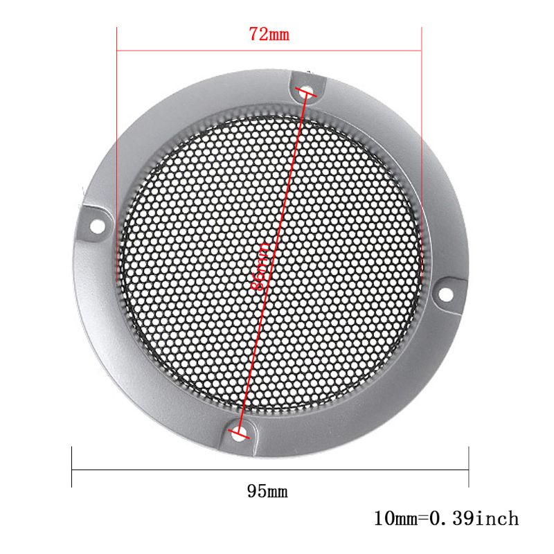 btsg 2PCS Speaker Grills 3&quot; Protective Subwoofer Frame Grille Cover Steel Mesh Decorative Circle DIY Accessories