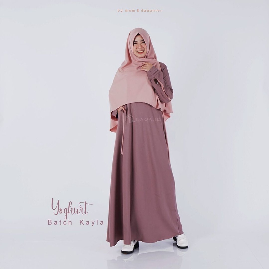Gamis Set Khimar Batch Kayla - Yogurt | Original (Maretta Series)