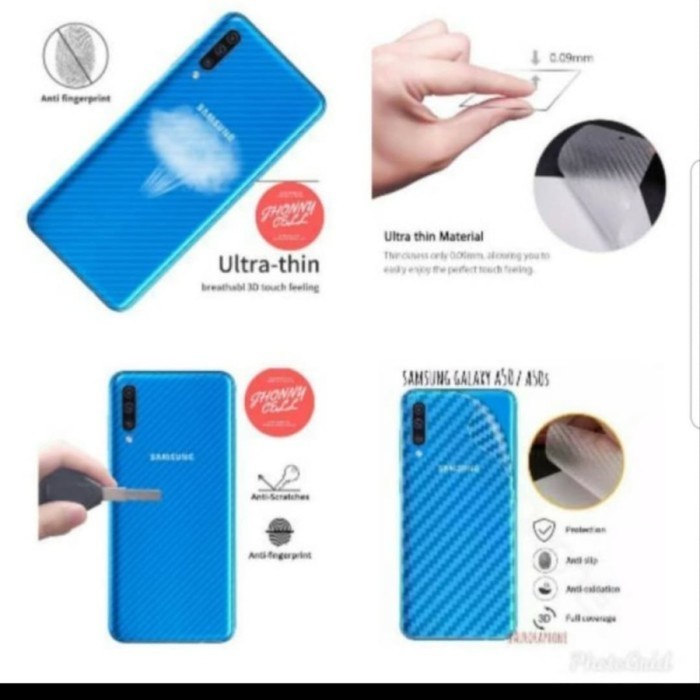 VIVO Y75 5G SKIN CARBON ANTI GORES BELAKANG KARBON SCREEN GUARD PROTECTOR