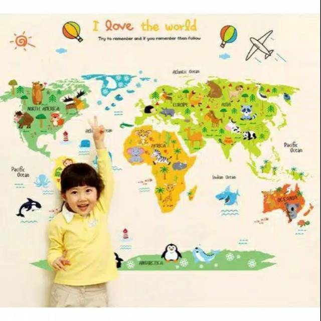

World map wall sticker