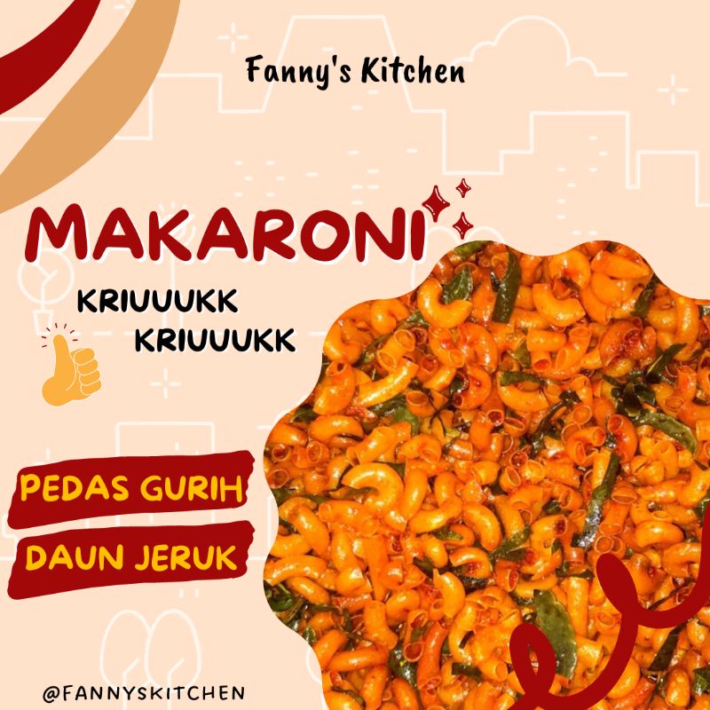 

Makaroni Pedas Kriuk 100gr | Makaroni Bantet Enak by Fanny's Kitchen | Cemilan kekinian