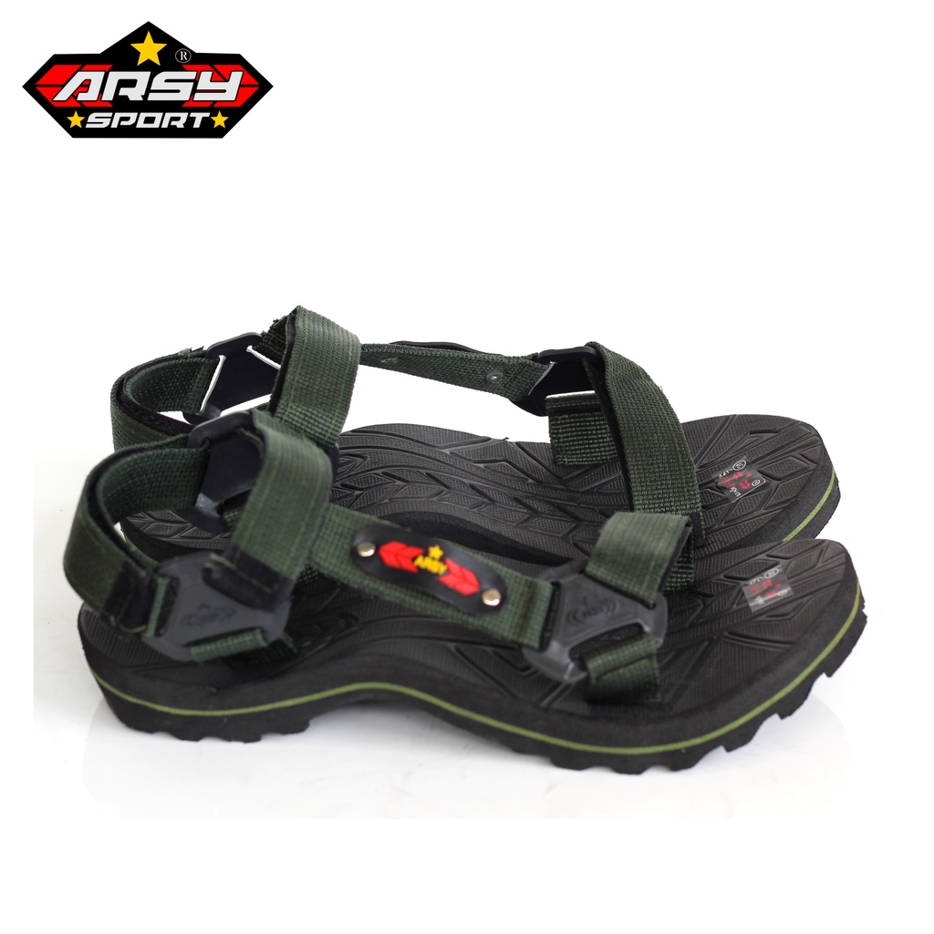 Arsy Sport - Sandal Gunung Pria - Sandal Slop Pria - Sandal Pria - Hijau Army