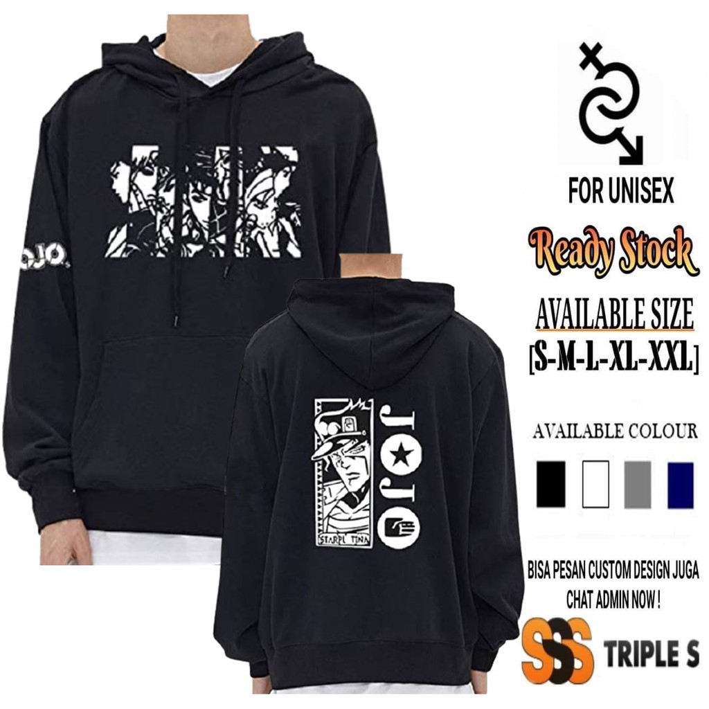 HOODIE JUMPER ANIME JOJO BIZARRE ADVENTURE STARDUST CRUSADERS JOESTAR - HOODIE JOTARO KUJO