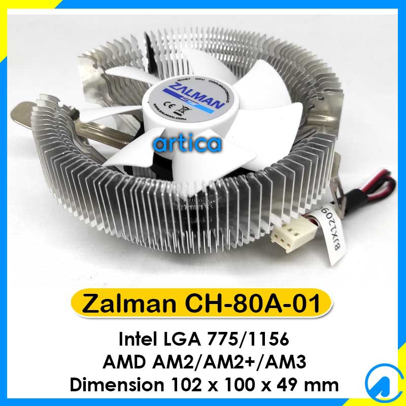 Zalman CH-80A-01 CPU Cooler Intel LGA 775 1156 AMD AM2 AM2+ AM3 Core i3 i5