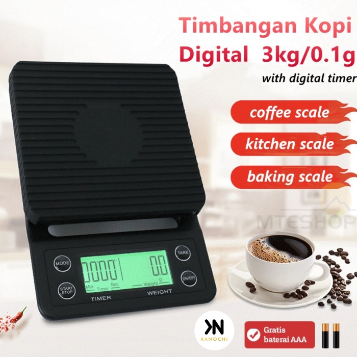 Timbangan Kopi Digital 3KG / 0.1GR Timer V60 Drip Coffee Scale