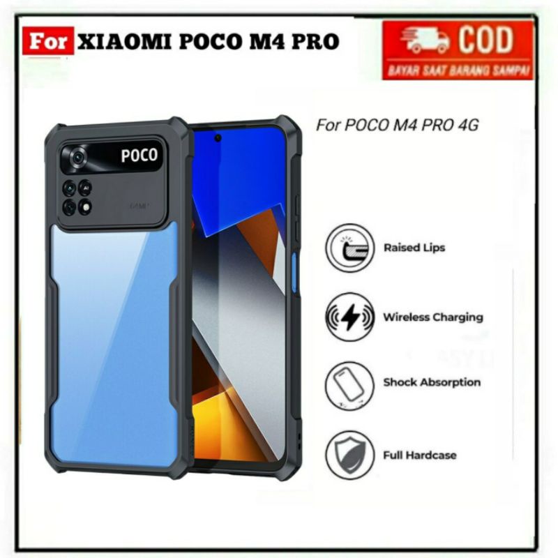 CASE XIAOMI POCO M4 PRO HARDCASE FUSION SHOCKPROF TRANSPARAN PROTECT CAMERA