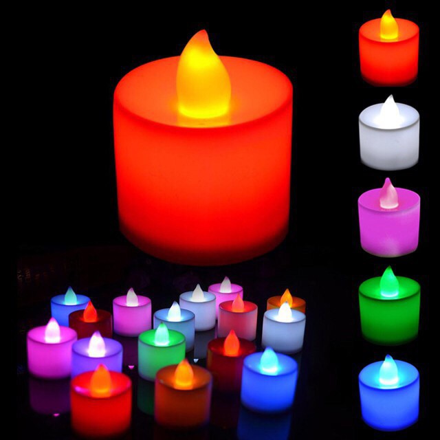 SMILE HM-177 Lilin Mini LED Lampu Electric Candle Light Ulang Tahun Rainbow