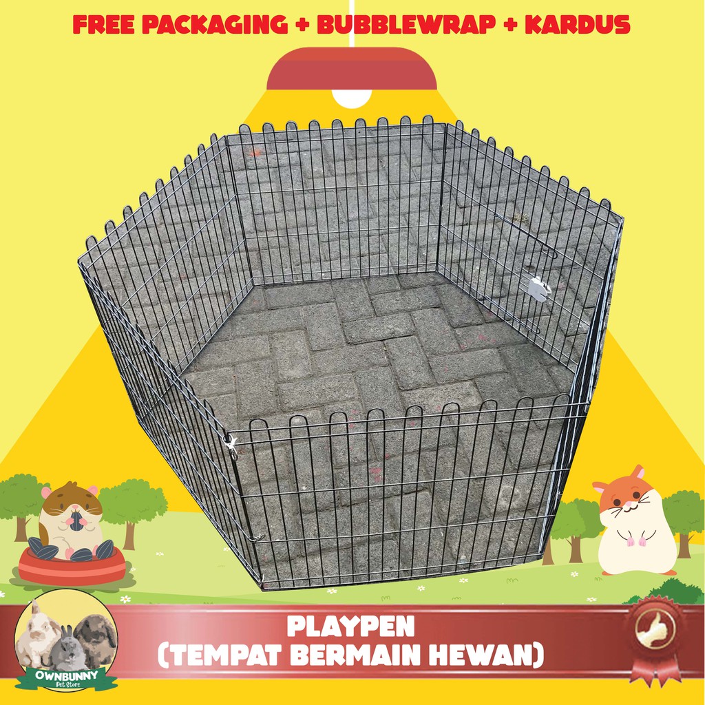 PLAYPEN PAGAR HEWAN PELIHARAAN BAHAN KAWAT LOGAM UNTUK ANJING KELINCI