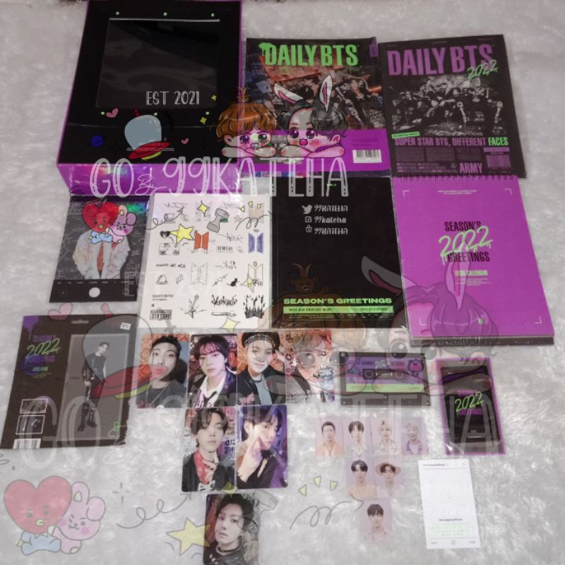 [RESTOCK] 2022 Season's Greetings BTS : Paper magnet jungkook, Jin sg22, memopad, digital code (BACA