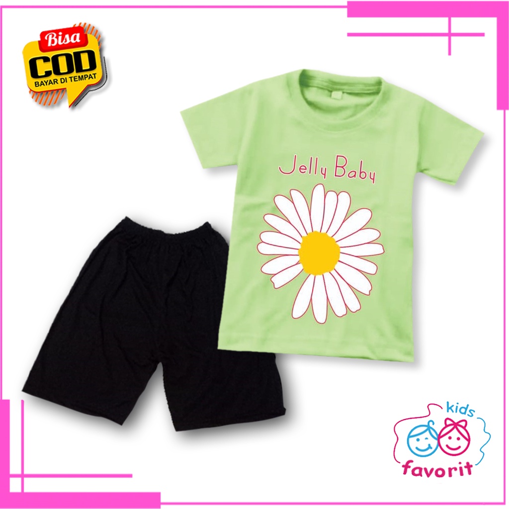 Favorit kids baju setelan anak perempuan lengan pendek