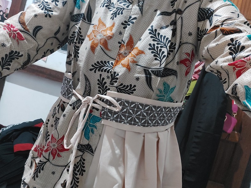 Tey-17 Batik Wanita Asj Sa Hrb026 Kenongo Kemeja Tosca Pendek