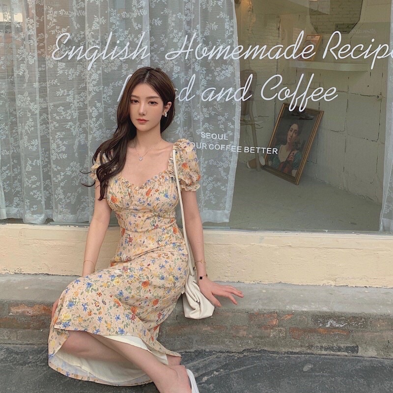 ALMA DRESS VINTAGE FLOWER DRESS PANTAI