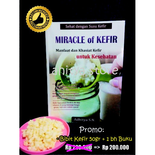 

Bibit kefir 50 gr dan Buku Kefir Asli Garansi