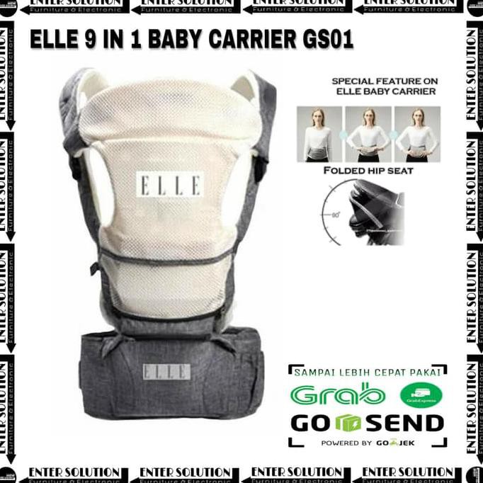 Baby Carrier - Elle Hipseat 9 In 1 Baby Carrier Gs01 Gendongan Bayi - Termurah 