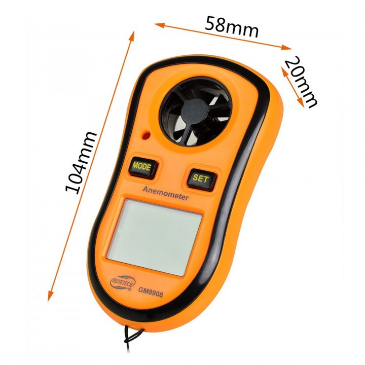 GM8908 Digital Wind Speed Anemometer - Alat Ukur Kecepatan Angin
