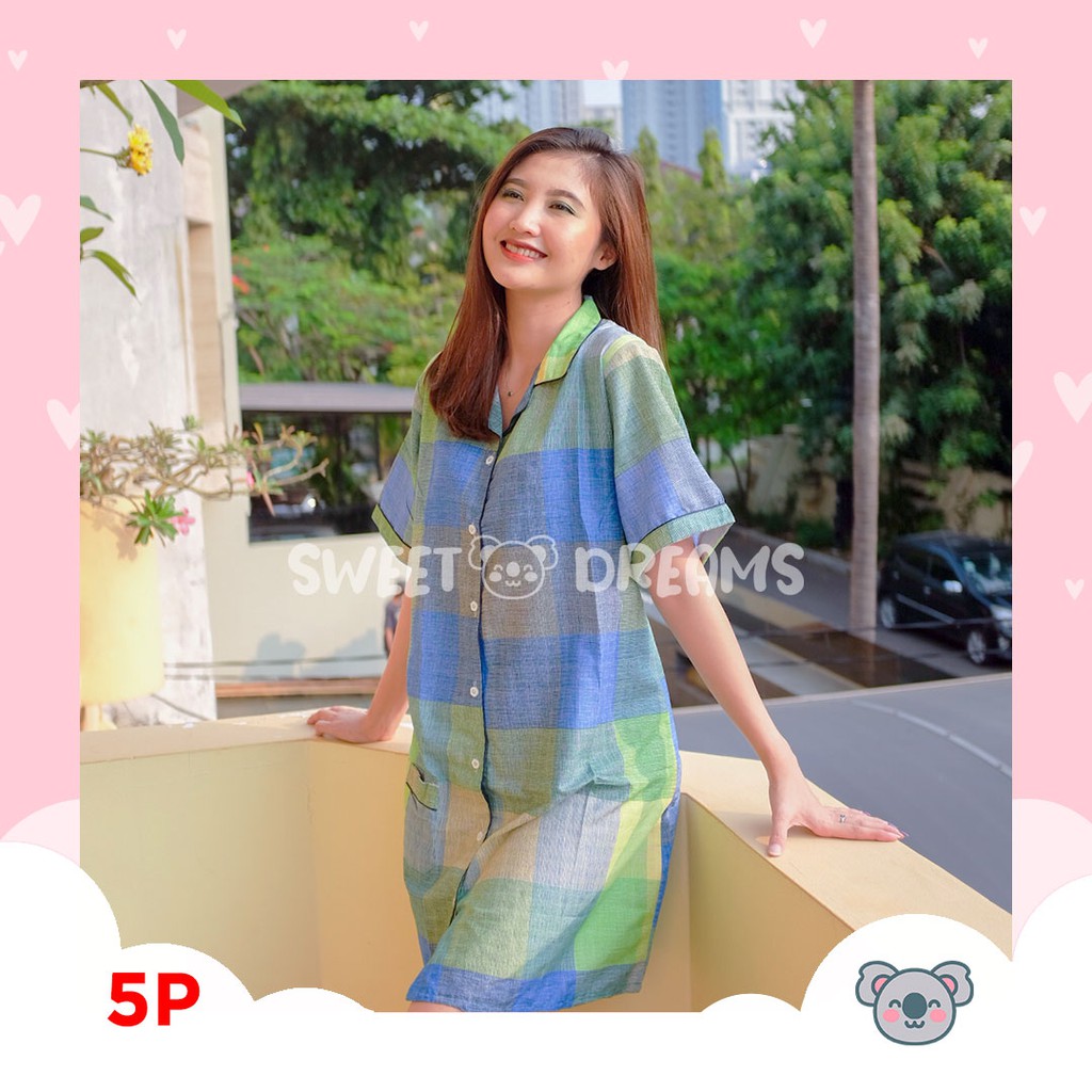 SWEETDREAMS BAJU TIDUR DASTER JUMBO XXL KATUN MOTIF LUCU MURAH