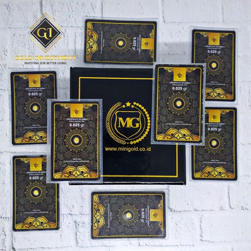 Emas Mini 0.025 gr, Emas Mini Gold, Emas Asli, Mini Gold Logam Mulia, Emas 24 Karat