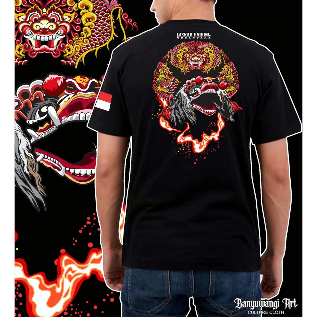 Kaos Barongan Jaranan | Barongan Telon | Kaos Barong Pria Wanita Katun Combed 30s Kualitas Distro