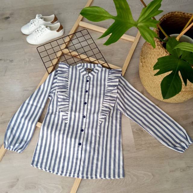 Desof Qia Top Baju Atasan Wanita Lengan Panjang Blouse Katun-1